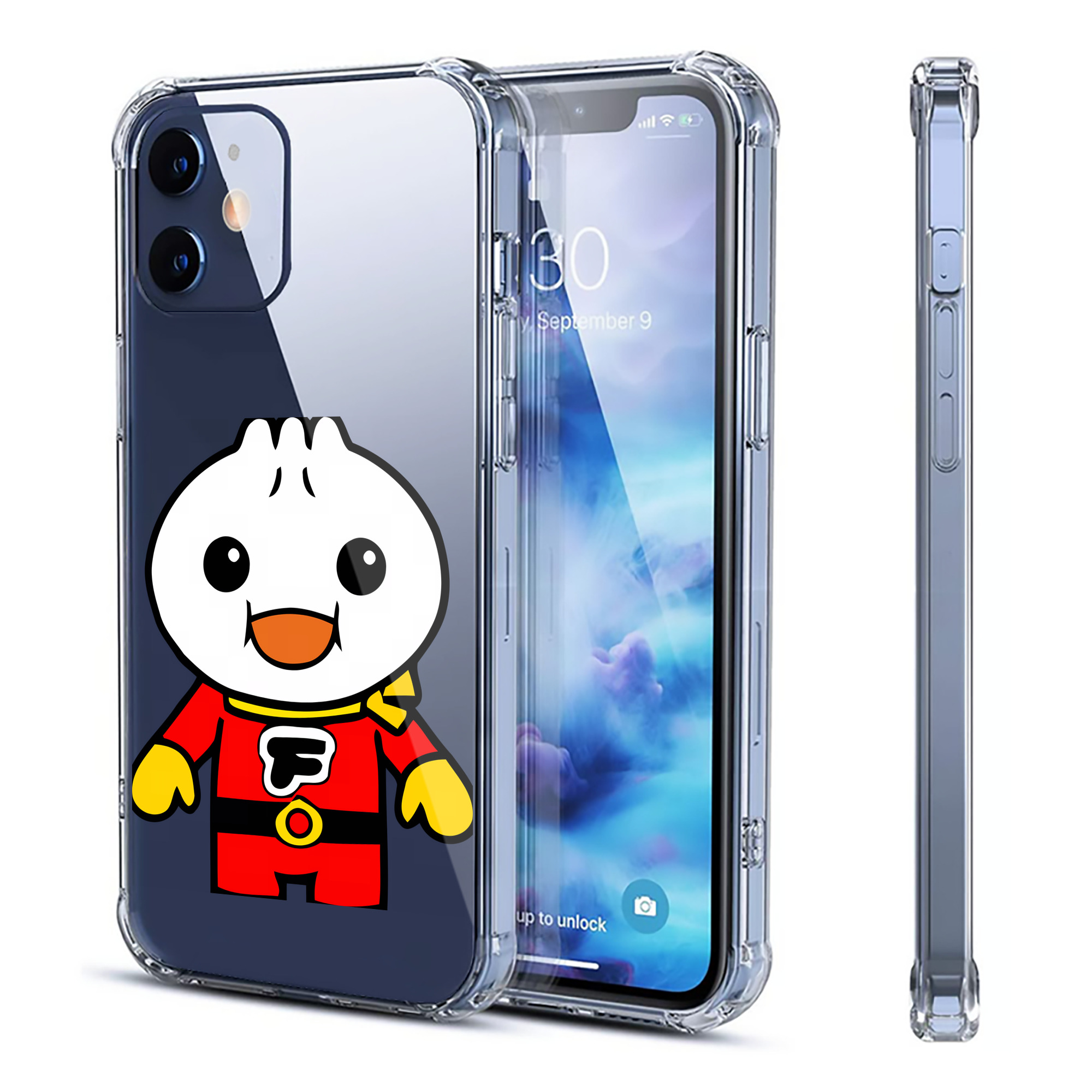 （画像用） アンパンマン Anpanman 【iPhone 12シリーズ対応】透明スマホケース（クリアソフトケース）